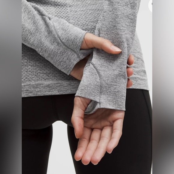 Lululemon Athletica Swiftly Tech Long Sleeve in Slate/white 2.0 SZ 10 NWT - Picture 5 of 11